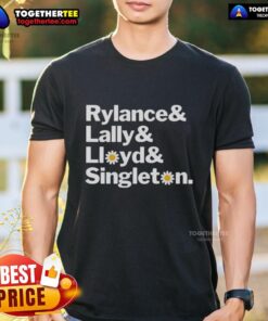 Alt Text: Original Rylance Lally Lloyd and Singleton T-Shirt featuring vibrant design and comfortable fit for fans.
