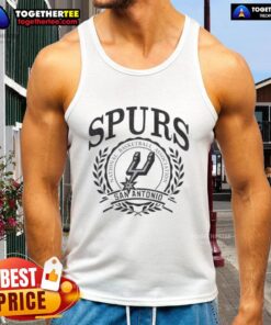 Alt Text: Original San Antonio Spurs NBA crest tank top featuring team colors and logo, perfect for basketball fans.