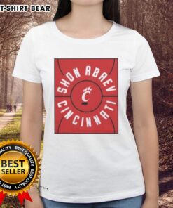 Original Shon Abaev Full Court Cincinnati Bearcats Basketball Ladies Tee in vibrant colors, perfect for fans and sports lovers.