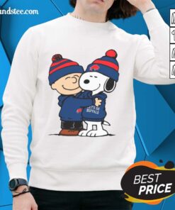 Original Snoopy Buffalo Bills sweatshirt featuring classic cartoon design and team colors, perfect for fans and collectors.