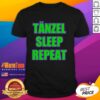 Alt Text: Original Tanzel Sleep Repeat T-Shirt featuring a stylish design in soft fabric, perfect for comfortable lounging.
