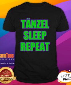 Alt Text: Original Tanzel Sleep Repeat T-Shirt featuring a stylish design in soft fabric, perfect for comfortable lounging.