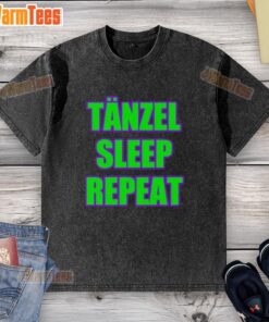 Original Tanzel Sleep Repeat Washed T-Shirt in soft fabric, perfect for comfortable lounging and casual wear.