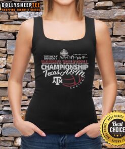 Alt Text: Original Texas A&M Aggies 2025 NCAA Division I Women's Volleyball Championship Final Four Bound tank top design.