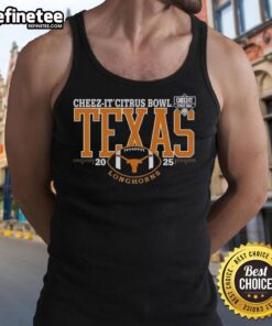 Original Texas Longhorns Cheez-It Citrus Bowl 2025 tank top featuring vibrant team colors and logo design.