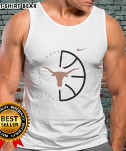 Alt Text: Original Texas Longhorns Nike Legend Basketball Icon Performance Tank Top in vibrant orange and white design.