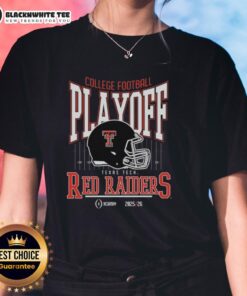Alt Text: Original Texas Tech Red Raiders college football playoff 2025-26 ladies tee featuring team colors and logo.