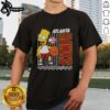 Original The Simpsons Bart X Atlanta Hawks T-Shirt featuring Bart Simpson in Atlanta Hawks colors and logo design.