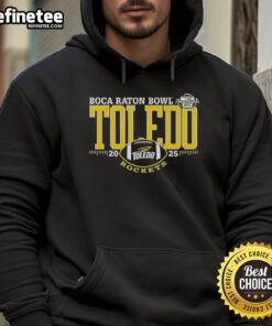 Original Toledo Rockets Boca Raton Bowl 2025 hoodie featuring team colors and logo, perfect for fans and collectors.