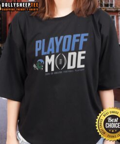 Original Tulane Green Wave Playoff Mode CFP 2025-2026 ladies tee featuring team colors and logo for fans.