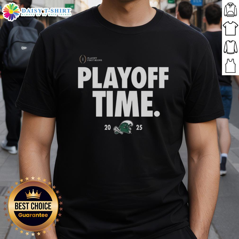 Original Tulane Green Wave Playoff Time Logo T Shirt Alt Text: Original Tulane Green Wave Playoff Time Logo T-Shirt featuring vibrant team colors and iconic design for fans.