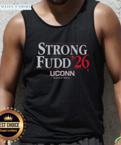 Alt Text: Original UConn Basketball Strong Fudd 26 Tank Top featuring team colors and logo, perfect for fans and athletes.