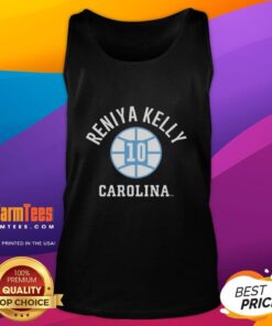 Original UNC Tar Heels basketball Reniya Kelly tank top with number 10 design, perfect for fans and players.