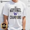 Alt Text: Original Washington Huskies 2025 NCAA Division Men's Soccer National Champions T-Shirt showcasing team pride and victory.