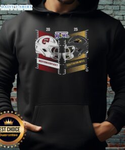 Original Western Kentucky Hilltoppers vs Southern Miss Golden Eagles 2025 New Orleans Bowl hoodie design featuring team logos.