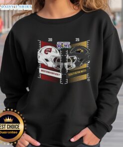 Original Western Kentucky Hilltoppers vs Southern Miss Golden Eagles 2025 New Orleans Bowl sweatshirt in vibrant colors.