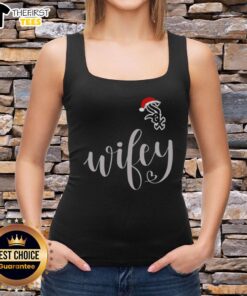 Original Wifey Chicago White Sox Santa Hat Merry Christmas Tank Top featuring festive design and team spirit for holiday cheer.