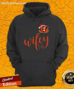 Cincinnati Bengals Santa hat hoodie for original wifey, perfect for a Merry Christmas celebration.