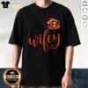 Original Wifey Cincinnati Bengals Santa Hat Merry Christmas T-Shirt featuring festive design and team colors.
