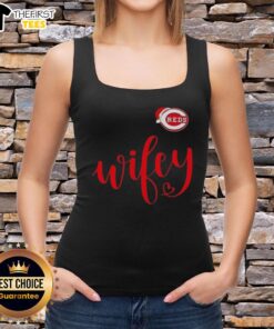 Original Wifey Cincinnati Reds Santa Hat Merry Christmas Tank Top featuring festive design and team logo for holiday cheer.