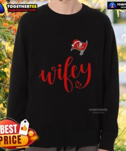 Original Wifey Tampa Bay Buccaneers Santa Hat Merry Christmas Sweatshirt, perfect for festive game day celebrations.