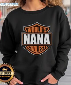 Matching family reunion sweatshirt featuring 'World's Coolest Nana' design, perfect for family gatherings and celebrations.