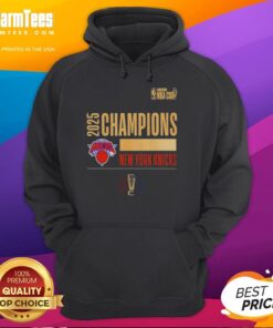 Alt Text: Premium 2025 NBA Cup Champions New York Knicks logo hoodie featuring vibrant colors and stylish design.