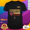 Alt Text: Premium 2025 NBA Cup Champions New York Knicks logo T-shirt featuring vibrant team colors and bold graphics.