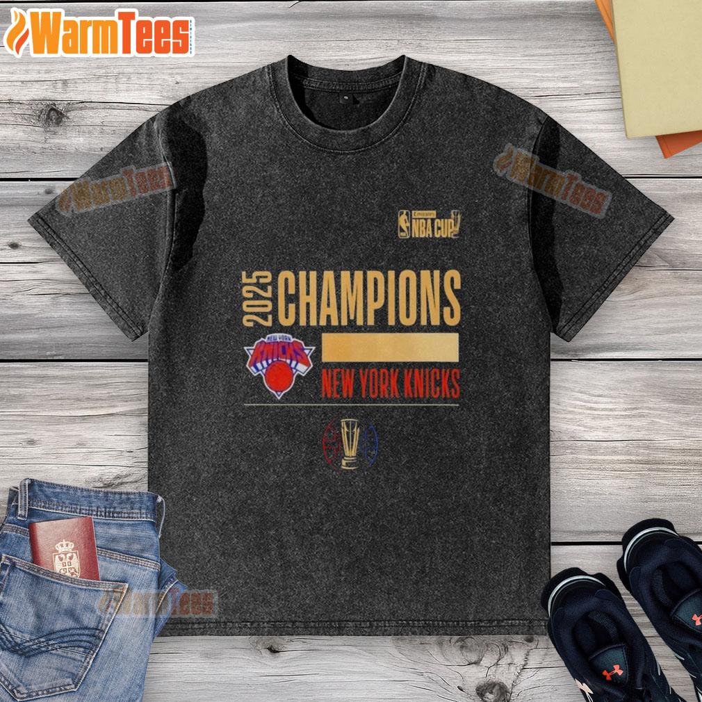 premium-2025-nba-cup-champions-new-york-knicks-logo-washed-t-shirt Premium 2025 NBA Cup Champions New York Knicks logo on a washed t-shirt, perfect for fans and collectors.