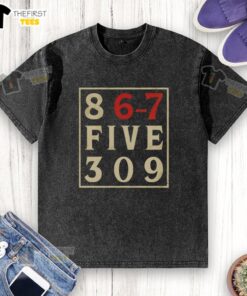 Premium 867 Five 309 washed t-shirt in soft fabric, showcasing a relaxed fit and stylish design for casual wear.