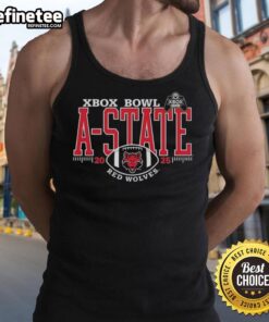 Premium A-State Red Wolves Xbox Bowl 2025 tank top showcasing team pride and style for fans and gamers alike.