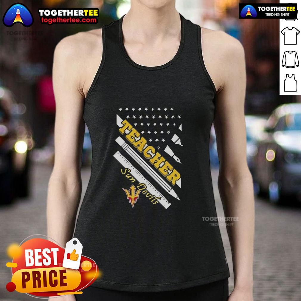 Premium Arizona State Sun Devils X Teacher American Flag Tank Top Premium Arizona State Sun Devils X Teacher American Flag Tank Top featuring vibrant design and comfortable fit for fans.