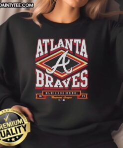 Premium Atlanta Braves heater sweatshirt featuring bold team logo, perfect for warm and stylish game day wear.