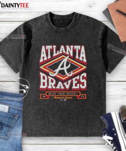 Premium Atlanta Braves Heater Washed T-Shirt featuring a vintage design, perfect for fans and casual wear.