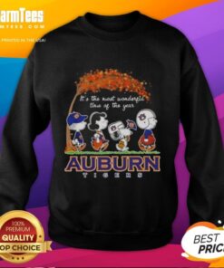 Premium Auburn Tigers X Peanuts Snoopy and Friends Autumn sweatshirt, perfect for cozy fall celebrations.