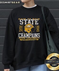 Premium Avon High School Football sweatshirt celebrating back-to-back state championships and 10 straight SWC titles.