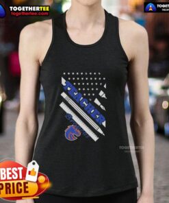 Premium Boise State Broncos X Teacher American Flag Tank Top featuring vibrant colors and a stylish design for fans.