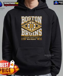 Premium Boston Bruins Heater Hoodie in black featuring logo and warm fabric, perfect for fans and chilly game days.