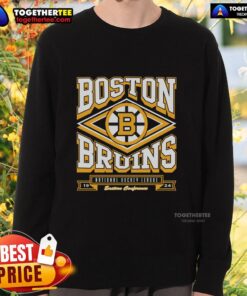 Alt Text: Premium Boston Bruins Heater Sweatshirt featuring team logo, soft fabric, perfect for game day and casual wear.