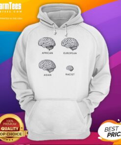 Premium Brains hoodie featuring diverse racial designs, promoting unity among African, European, and Asian cultures.