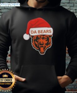 Premium Chicago Da Bears Santa Christmas 2025 hoodie featuring festive design, perfect for holiday football fans.