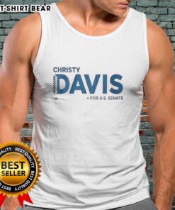 Premium Christy Davis For Us Senate logo tank top featuring a stylish design for supporters and campaign enthusiasts.