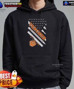 Alt Text: Premium Clemson Tigers X Teacher American Flag Hoodie featuring vibrant colors and a stylish design for fans.