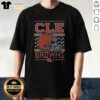 Premium Cleveland Browns Holiday T-Shirt featuring festive design, perfect for fans celebrating the season in style.
