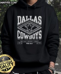 Premium Dallas Cowboys Heater Hoodie in navy blue, featuring team logo and warm fabric, perfect for fans on game day.