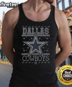 Premium Dallas Cowboys holiday tank top featuring festive colors and team logo for fans celebrating the season.