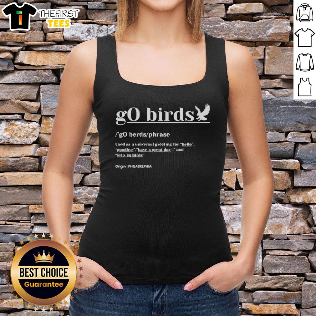 premium-definition-go-birds-phrase-philadelphia-eagles-football-tank-top Premium definition Go Birds phrase on a Philadelphia Eagles football tank top for fans and sports enthusiasts.