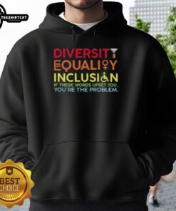 Premium DEI hoodie featuring diversity, equality, and inclusion symbols; perfect for promoting social justice.