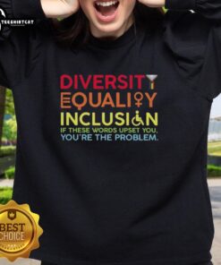 Premium DEI sweatshirt featuring diversity, equality, and inclusion symbols, perfect for promoting social justice and unity.