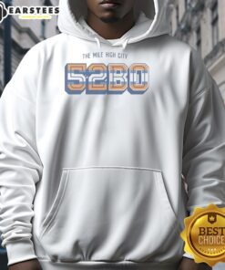 Premium Denver Broncos The Mile High City 5280 Hoodie showcasing team colors and logo for fans.